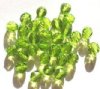25 8mm Faceted Medium Green Firepolish Beads